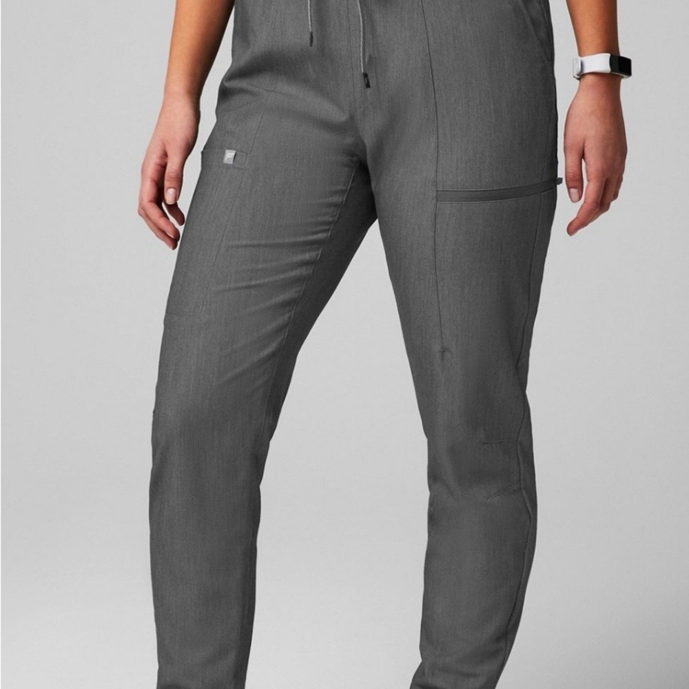 Fabletics Women High Rise On-Call Scrub Charcoal Jogger Pants